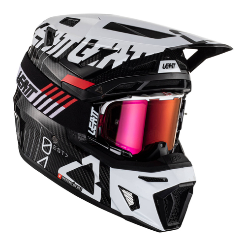 LEATT 9.5 Helmet & Goggle Kit (Carbon / White)