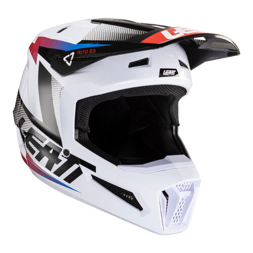 LEATT 2024 2.5 Moto/MTB Helmet (Black / White)
