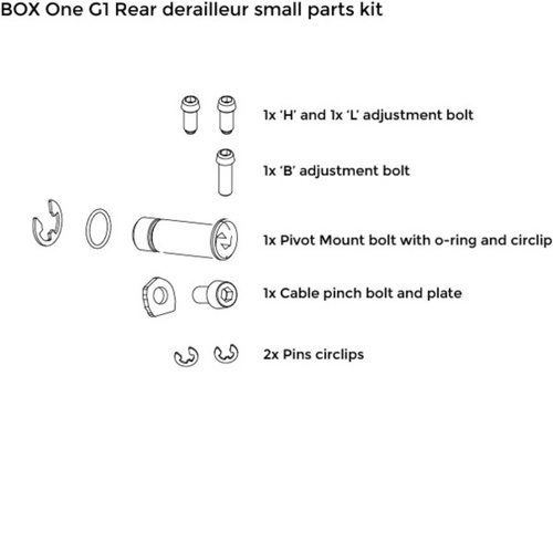 BOX ONE G1 Rear Derailleur SML Parts Kit